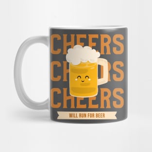 Will Run For Beer T-Shirt | Running T-Shirt | Funny Running T-Shirt | Trail runner gifts T-Shirt Mug